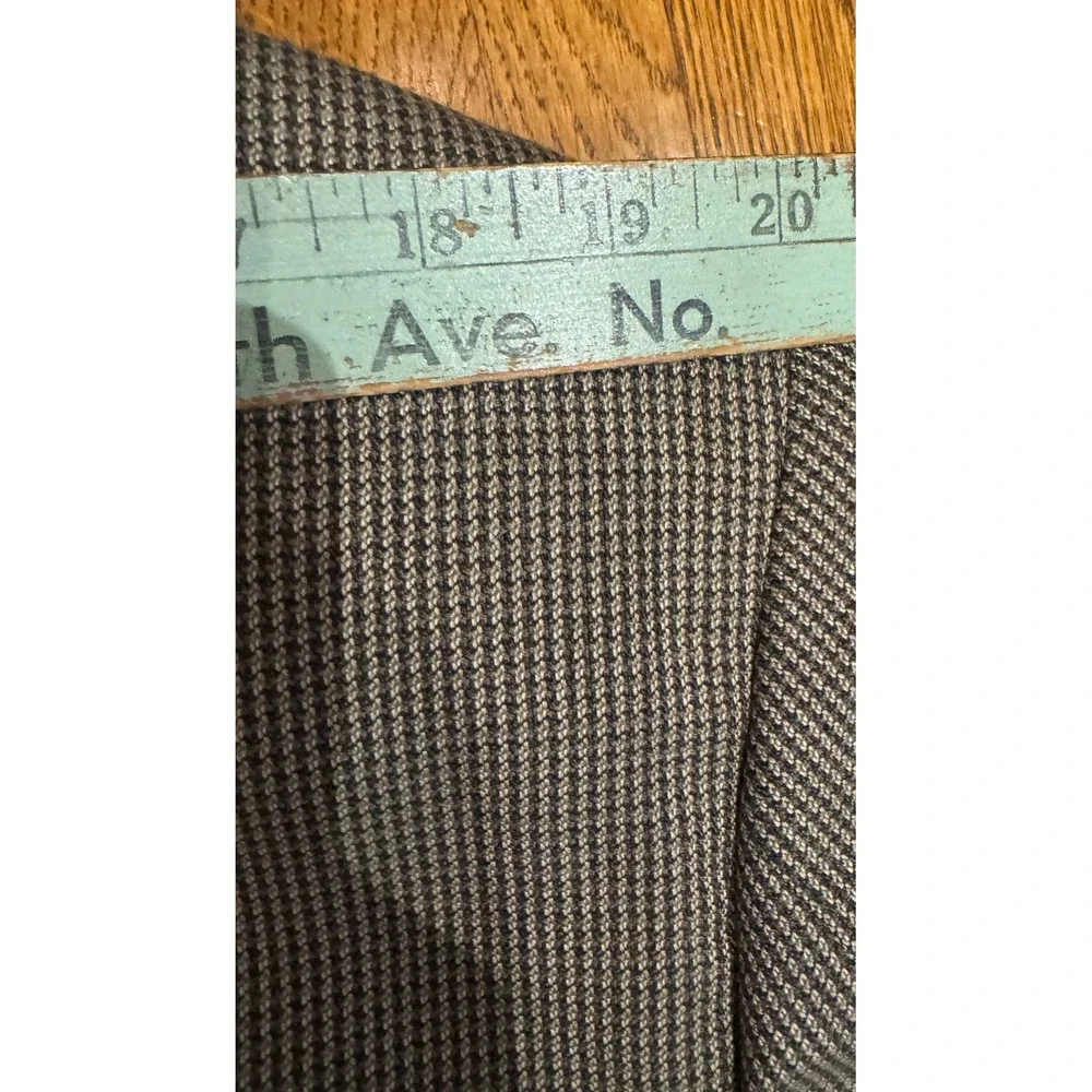 Haggar Men's Houndstooth Wool Blend Brown Tan Sport Coat 44R